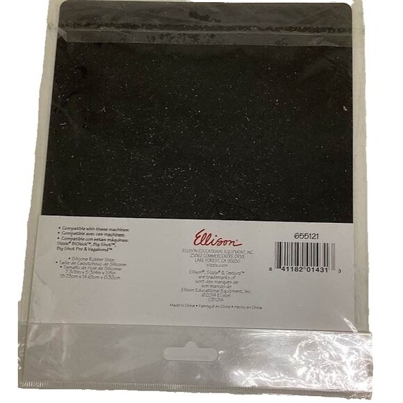 Sizzix Silicone Rubber Pad Black Add Texture Ellison 655121 Accessory Emboss NEW - Picture 2 of 2